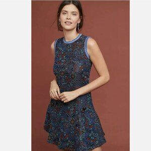 Anna Sui Rooney Tapestry Drop Waist Dress | 10